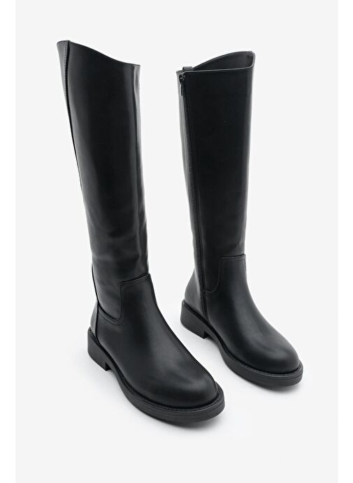 Kadın Yandan Fermuarlı Günlük Çizme Sirante Siyah - Görsel 3