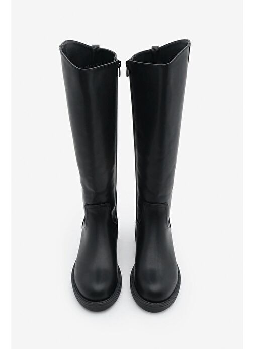 Kadın Yandan Fermuarlı Günlük Çizme Sirante Siyah - Görsel 9