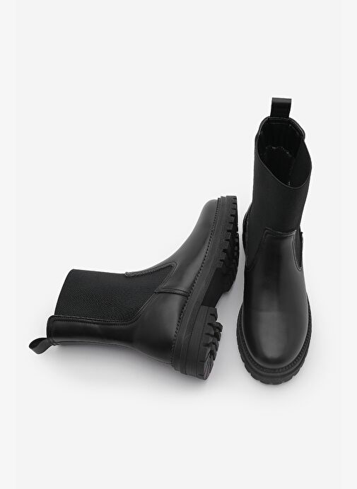 Kadın Lastikli Chelsea Günlük Bot Marges Siyah - Görsel 9