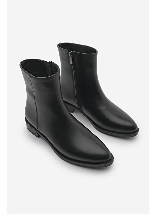 Kadın Fermuarlı Günlük Bot Longa Siyah - Görsel 9