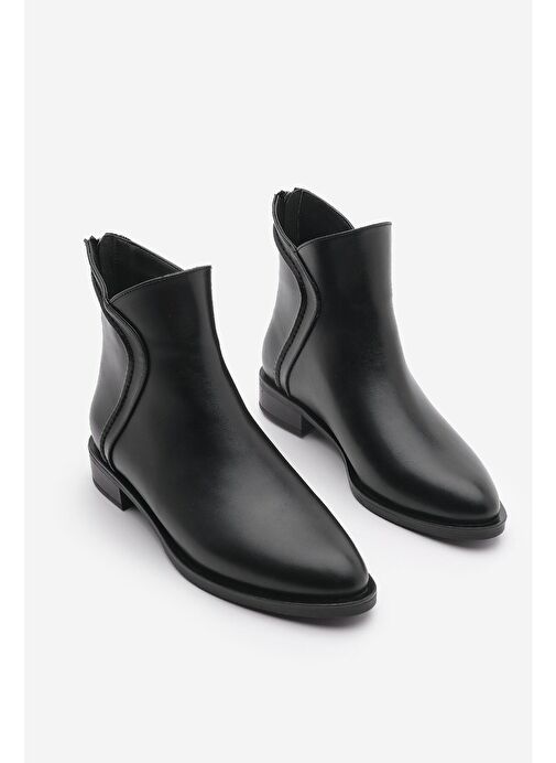 Kadın Arkadan Fermuarlı Günlük Bot Pagosa Siyah - Görsel 5
