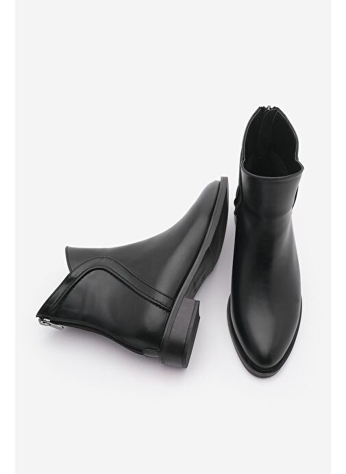 Kadın Arkadan Fermuarlı Günlük Bot Pagosa Siyah - Görsel 7