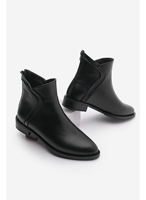 Kadın Arkadan Fermuarlı Günlük Bot Pagosa Siyah - Görsel 2