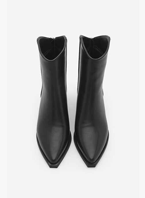 Kadın Sivri Burun Dikiş Detaylı Western Bot Vildo Siyah - Görsel 7