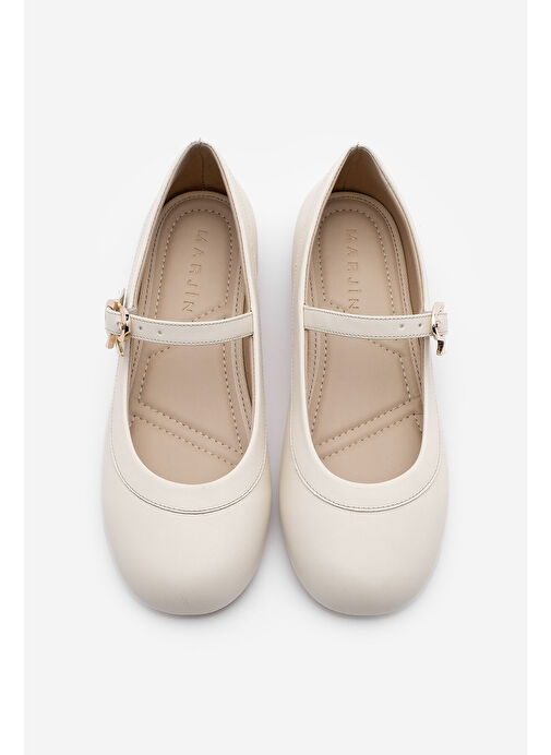 Kadın Tokalı Babet Meladi Ekru - Görsel 7