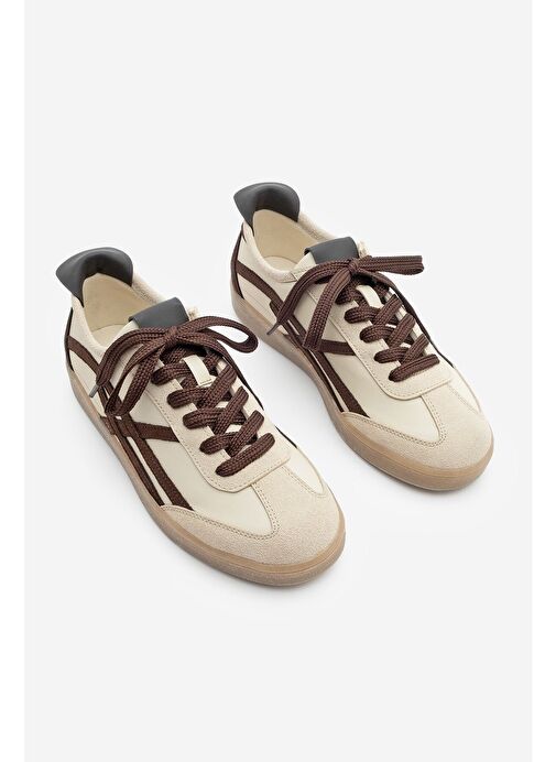 Kadın Sneaker Bağcıklı Spor Ayakkabı Alvena Kahve - Görsel 6