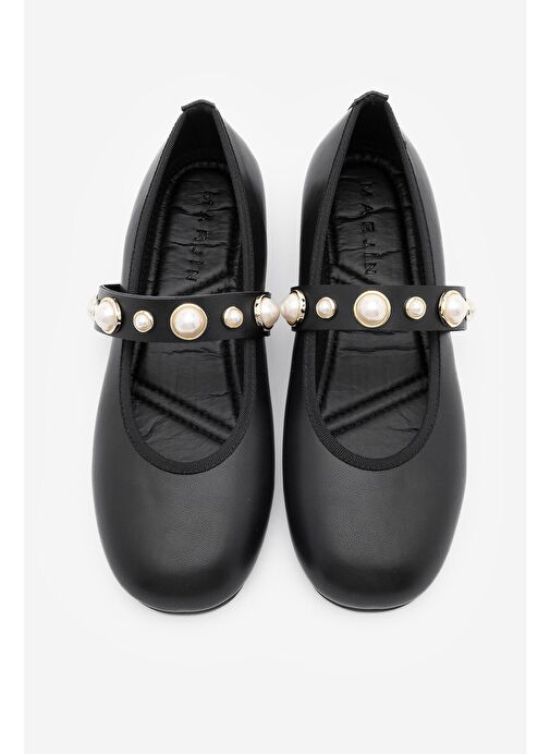 Kadın İncili Bantlı Babet Vesma Siyah - Görsel 6