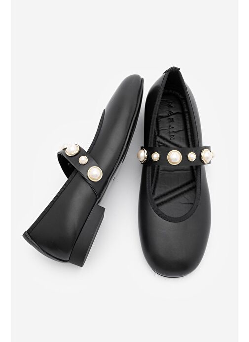 Kadın İncili Bantlı Babet Vesma Siyah - Görsel 8