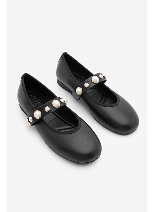 Kadın İncili Bantlı Babet Vesma Siyah - Görsel 5