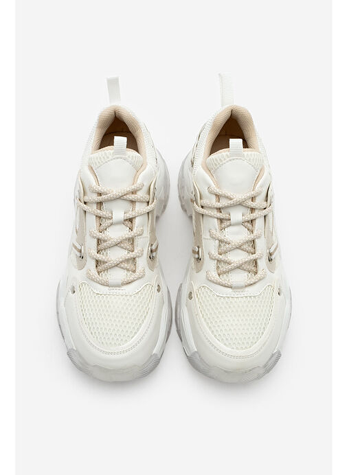 Marjin Bej-Beyaz Kadın Sneaker 321102865174 - Görsel 5