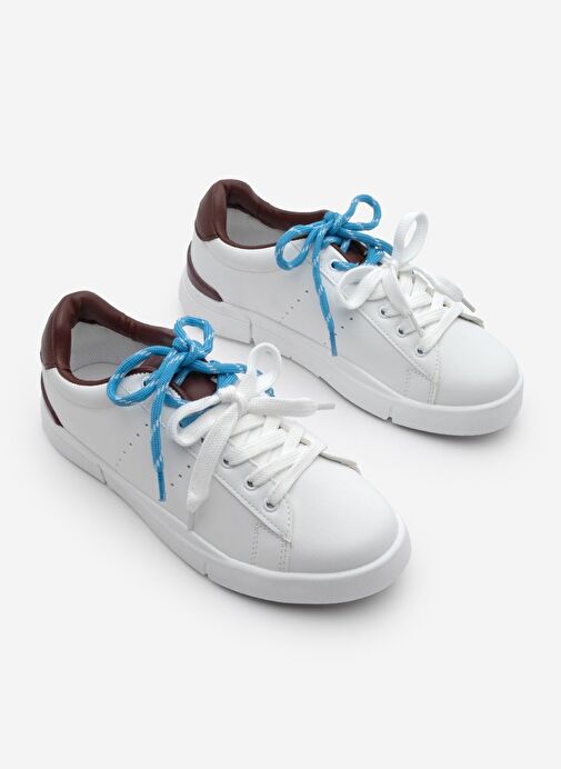 Kadın Sneaker Çift Bağcıklı Spor Ayakkabı Zemila Bordo - Görsel 6