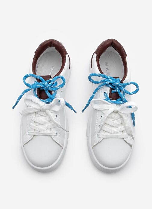 Kadın Sneaker Çift Bağcıklı Spor Ayakkabı Zemila Bordo - Görsel 8