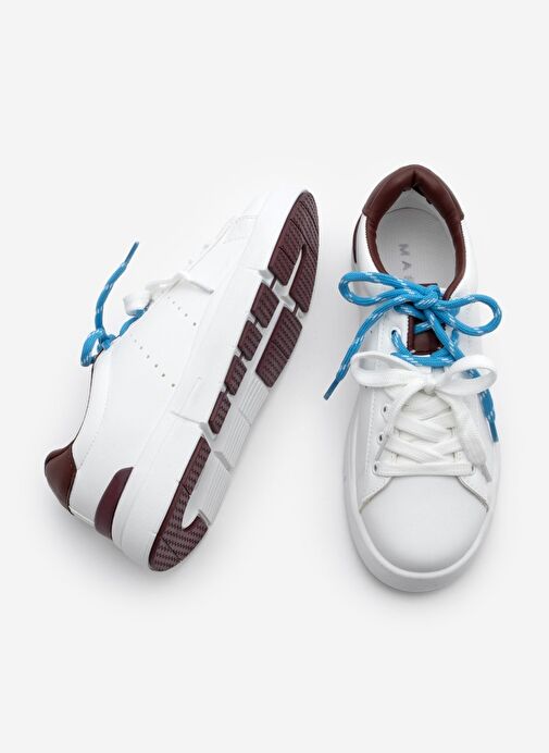 Kadın Sneaker Çift Bağcıklı Spor Ayakkabı Zemila Bordo - Görsel 9