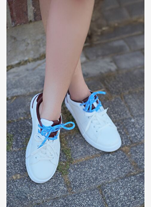 Kadın Sneaker Çift Bağcıklı Spor Ayakkabı Zemila Bordo - Görsel 7