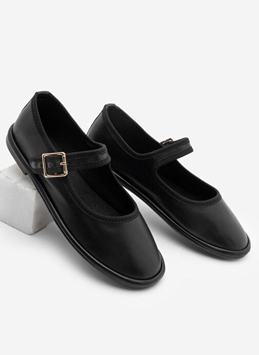 Kadın Bantlı Babet Lunari Siyah - Görsel 2