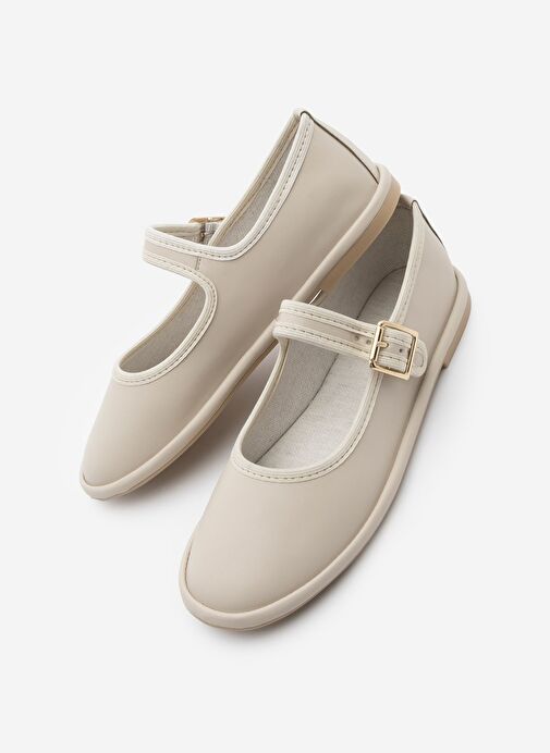 Kadın Bantlı Babet Lunari Ekru - Görsel 2