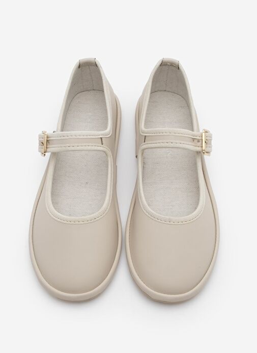 Kadın Bantlı Babet Lunari Ekru - Görsel 7