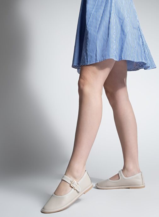 Kadın Bantlı Babet Lunari Ekru - Görsel 5