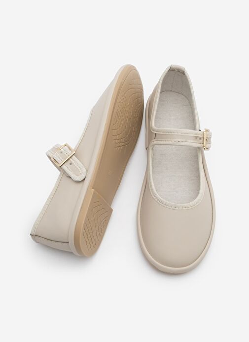 Kadın Bantlı Babet Lunari Ekru - Görsel 8