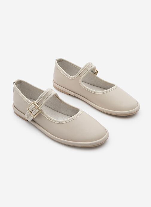 Kadın Bantlı Babet Lunari Ekru - Görsel 6