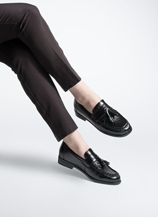 Kadın Loafer Püsküllü Günlük Ayakkabı Loriza Siyah - Görsel 3
