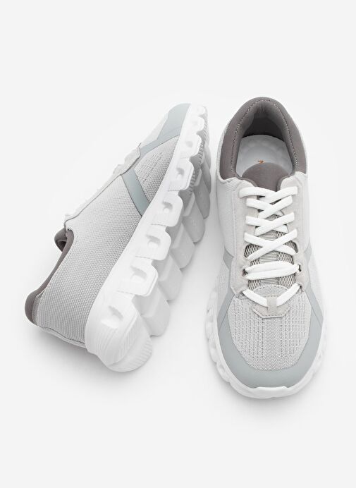Kadın Sneaker Örgü Triko Spor Ayakkabı Fenlas Gri - Görsel 9