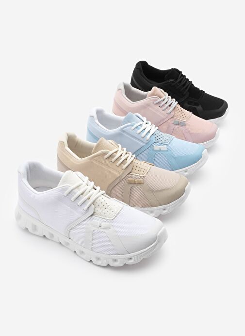 Kadın Sneaker Eva Taban Örgü Triko Koşu Ve Yürüyüş Spor Ayakkabı Renvis Mavi - Görsel 7