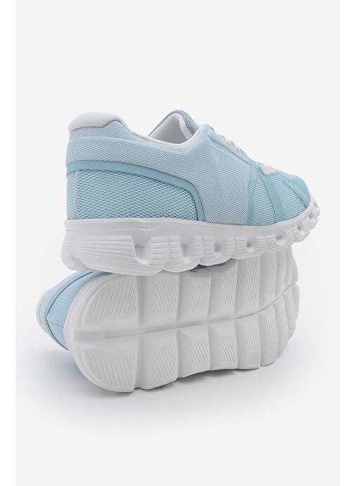 Kadın Sneaker Eva Taban Örgü Triko Koşu Ve Yürüyüş Spor Ayakkabı Renvis Mavi - Görsel 6