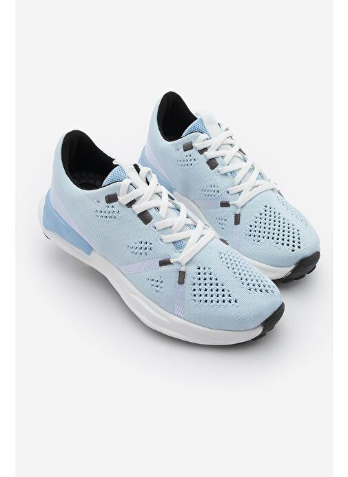Kadın Sneaker Örgü Triko Koşu Ve Yürüyüş Spor Ayakkabı Armes Mavi - Görsel 2
