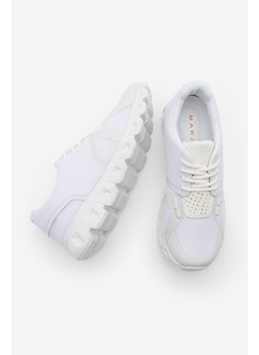 Kadın Sneaker Eva Taban Örgü Triko Koşu Ve Yürüyüş Spor Ayakkabı Renvis Beyaz - Görsel 6