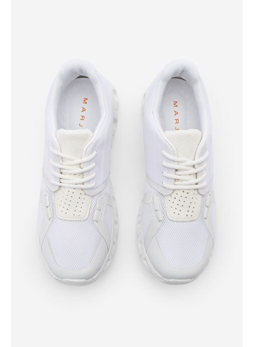 Kadın Sneaker Eva Taban Örgü Triko Koşu Ve Yürüyüş Spor Ayakkabı Renvis Beyaz - Görsel 5