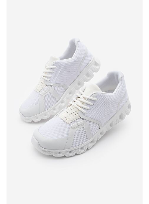 Kadın Sneaker Eva Taban Örgü Triko Koşu Ve Yürüyüş Spor Ayakkabı Renvis Beyaz - Görsel 2