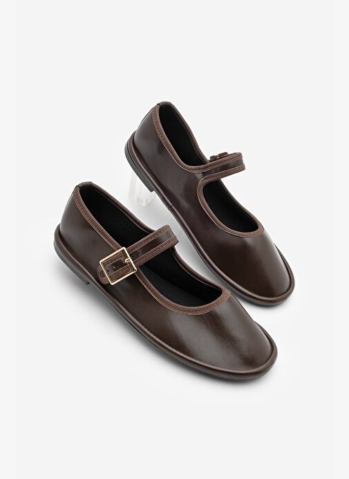 Kadın Bantlı Babet Lunari Kahve - Görsel 2