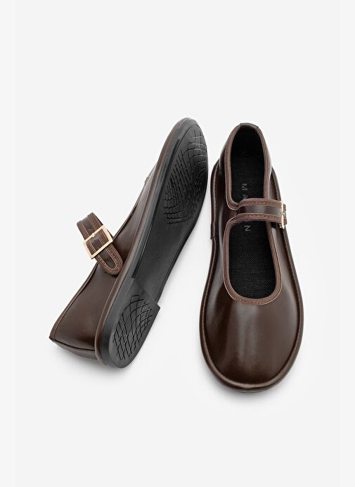 Kadın Bantlı Babet Lunari Kahve - Görsel 9