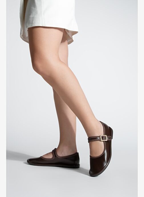 Kadın Bantlı Babet Lunari Kahve - Görsel 5