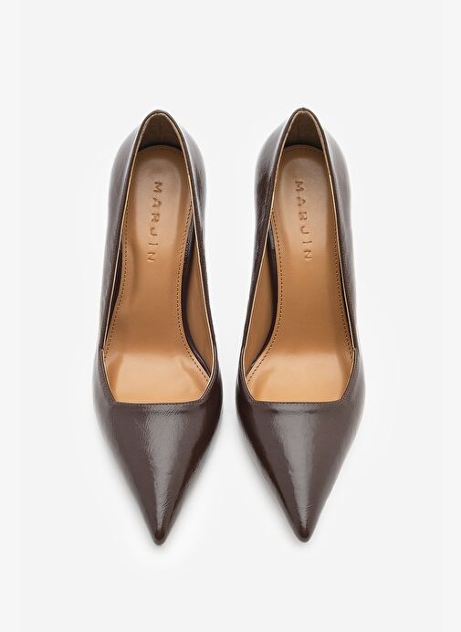 Kadın Stiletto Sivri Burun Klasik Topuklu Ayakkabı Zarte Kahve - Görsel 8