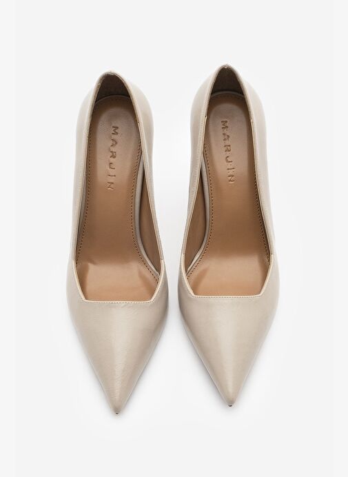 Kadın Stiletto Sivri Burun Klasik Topuklu Ayakkabı Zarte Bej - Görsel 6
