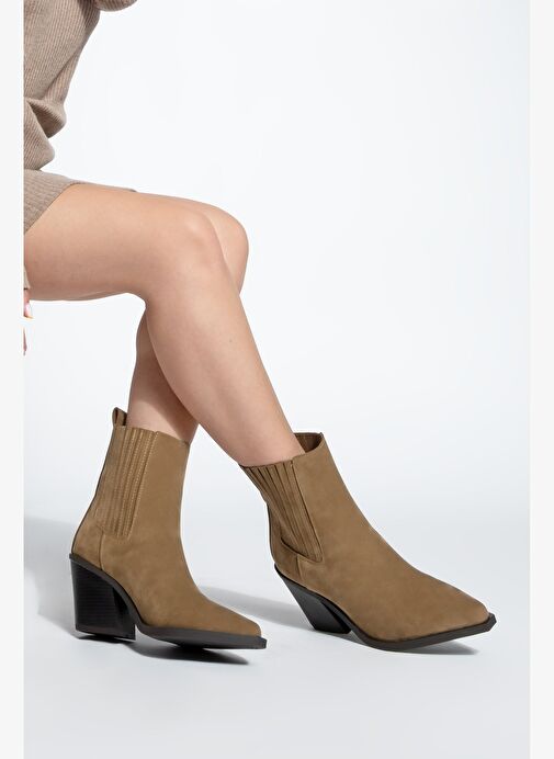 Kadın Western Bot Erbe Taba Süet - Görsel 3