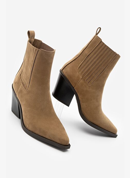 Kadın Western Bot Erbe Taba Süet - Görsel 2