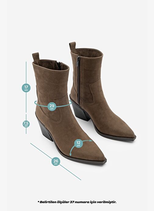 Kadın Western Bot Fetya Kahve - Görsel 6