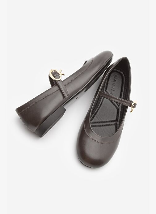 Kadın Tokalı Babet Meladi Kahve - Görsel 8