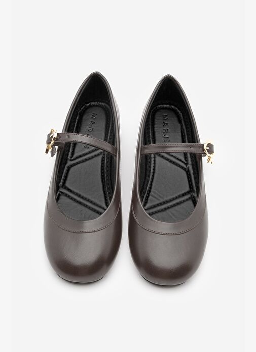 Kadın Tokalı Babet Meladi Kahve - Görsel 7