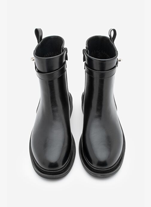 Kadın Fermuarlı Tokalı Günlük Bot Velis Siyah - Görsel 6