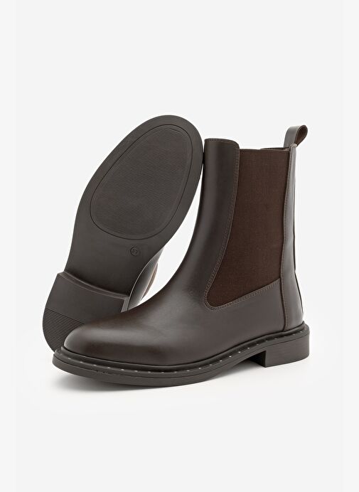 Kadın Troklu Çift Lastikli Günlük Bot Yuvin Kahve - Görsel 8