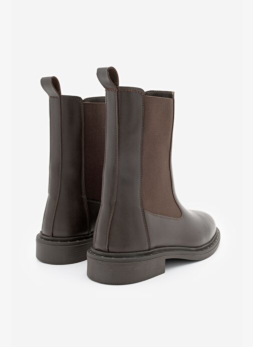 Kadın Troklu Çift Lastikli Günlük Bot Yuvin Kahve - Görsel 6