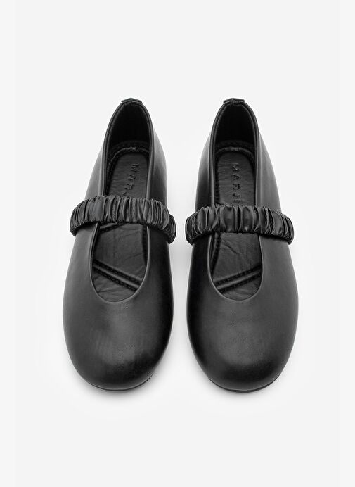 Kadın Büzgülü Bantlı Günlük Babet Vifar Siyah - Görsel 8