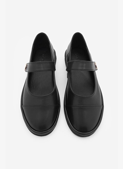 Kadın Loafer Bantlı Cırt Cırtlı Günlük Ayakkabı Vorpe Siyah - Görsel 5