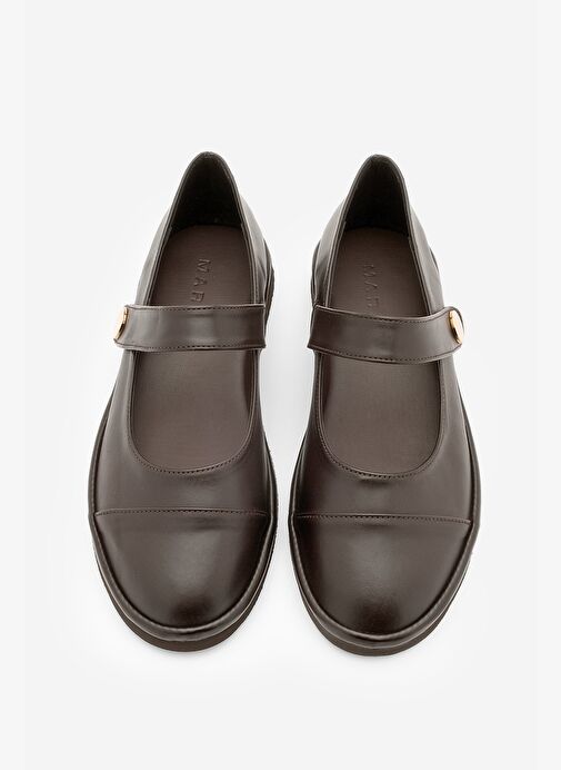 Kadın Loafer Bantlı Cırt Cırtlı Günlük Ayakkabı Vorpe Kahve - Görsel 9