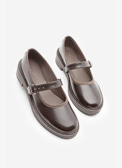 Kadın Loafer Bantlı Günlük Ayakkabı Norgi Kahve - Görsel 2