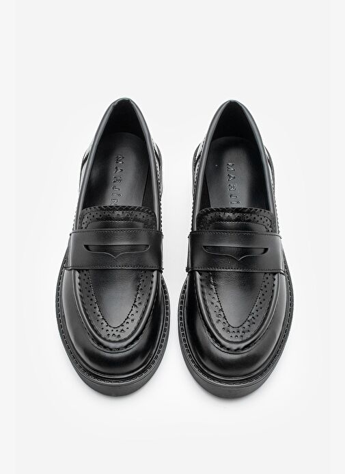 Kadın Loafer Makosen Desenli Günlük Ayakkabı Tornus Siyah - Görsel 8